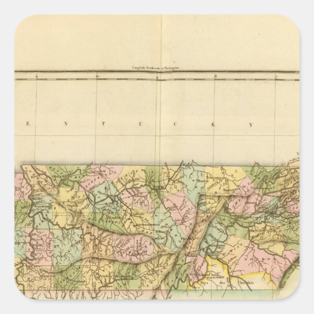 Tennessee US Square Sticker (Front)