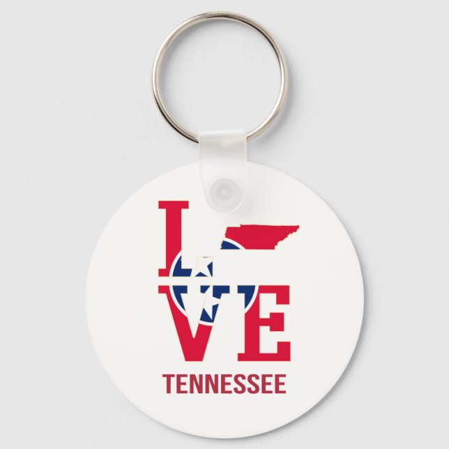 Tennessee USA State Love Keychain (Front)