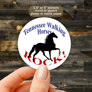 Tennessee Walking Horses Rock! – Gaited Horse Classic Round Sticker
