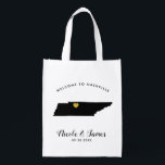 Tennessee Wedding Welcome Bag Tote, Gold Heart<br><div class="desc">Fill this welcome bag with favourite goodies for your guests to enjoy when they arrive in Tennessee!</div>