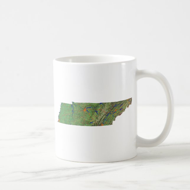 Tennesseean Flag + Map Mug (Right)