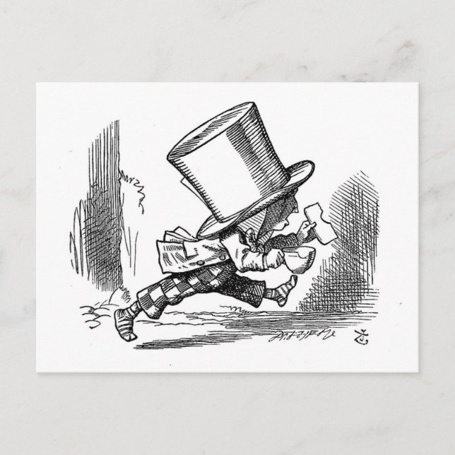 Tenniel's Alice In Wonderland Postcard (Front)