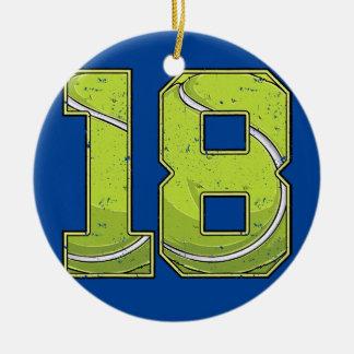 Tennis 18th Birthday Boy Girl Eighteen 18 Years Ceramic Ornament