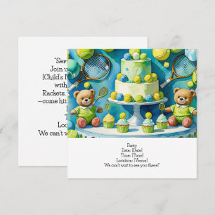 Tennis 1st Birthday for Boy  Save The Date
