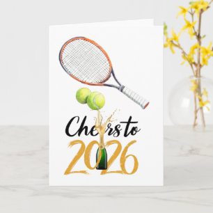 Tennis 2026 New Year Celebration  Card