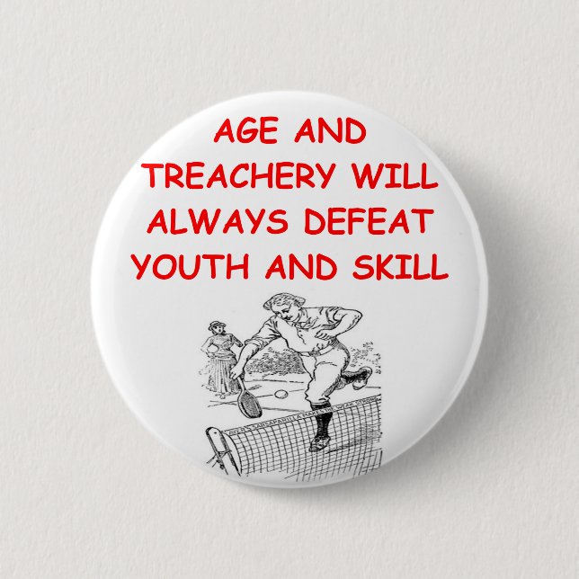 tennis 2 inch round button (Front)