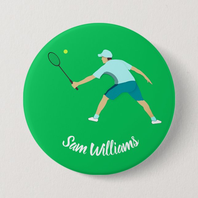 Tennis 3 Inch Round Button (Front)