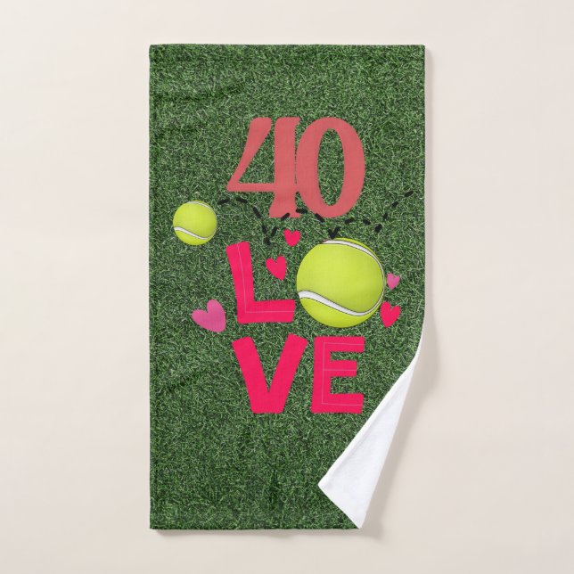 Tennis 40e anniversaire drôles cadeaux pour joueur (Serviette à main)