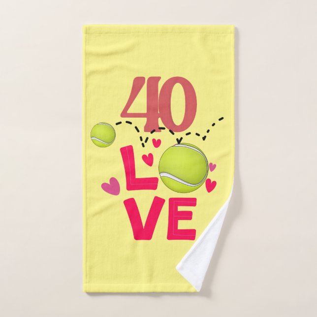Tennis 40e anniversaire drôles cadeaux pour joueur (Serviette à main)
