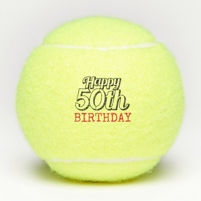 Tennis 50e anniversaire avec balle de tennis et no (Devant)