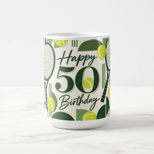 Tennis 50th Birthday  Coffee Mug
