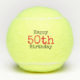 Tennis 50th Birthday with tennis ball and number