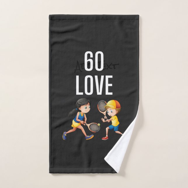 Tennis 60e anniversaire avec le numéro soixante Am (Serviette à main)