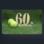 Tennis 60th Birthday with number sixty and balls Banner<br><div class="desc">Tennis 60th Birthday with number sixty and balls Banner</div>
