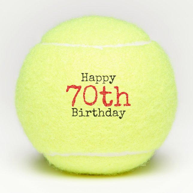 Tennis 70e anniversaire avec balle de tennis et no (Devant)