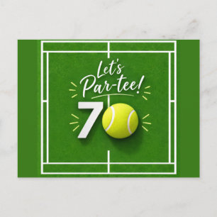 Tennis 70th Birthday tennis ball and number Postcard