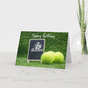 Tennis 70th Birthday with ball for Player Card