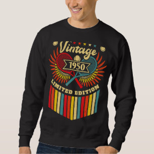 Tennis 72nd Birthday Men Women Vintage 1950 Tennis Sweatshirt