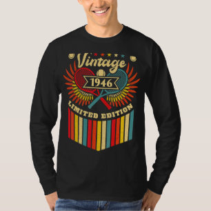 Tennis 76th Birthday Men Women Vintage 1946 Tennis T-Shirt
