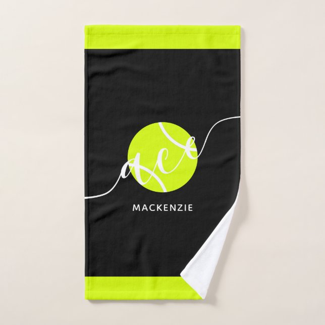 Tennis Ace Sport personnalisé serviette Turquoise  (Serviette à main)
