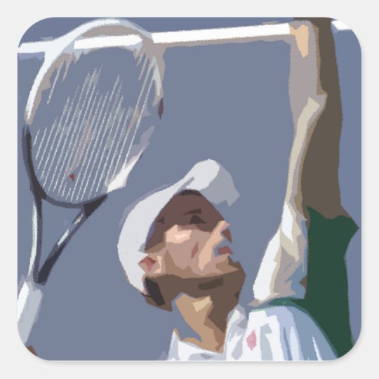 Tennis Ace Square Sticker