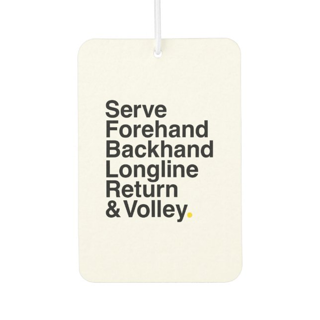 TENNIS AIR FRESHENER (Front)