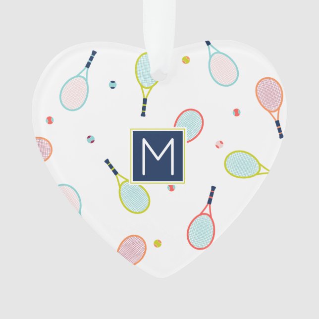 Tennis Amour Coeur Monogramme Vacances Personnalis (devant)