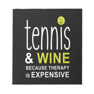 Tennis And Wine Premium Notepad