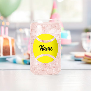 Tennis Anniversaire fête peut façonner verre cadea