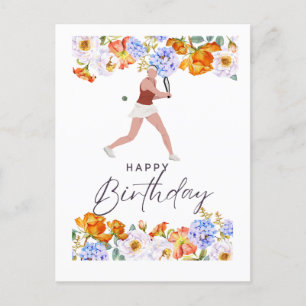 Tennis Anniversaire pour Joueuse Carte postale