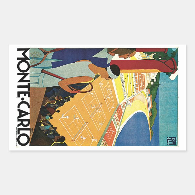 Tennis at Monte Carlo Sticker (Front)