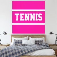 TENNIS Athletic Bright Pretty Pink White Stripes
