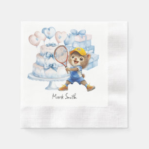 Tennis Baby Shower for Baby Boy Blue themed Napkin