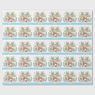 Tennis Baby Shower for Baby  Boy Blue themed Wrapping Paper
