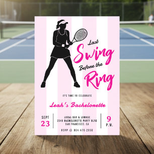 Tennis Bacheloretette Last Swing Before the Ring Invitation