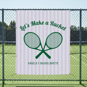 Tennis Bachelorette Party Make a Racket Striped Tapestry