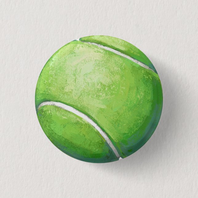Tennis Ball 1 Inch Round Button (Front)