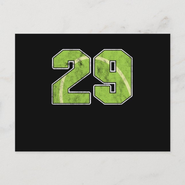 Tennis Ball 29 th Birthday Celebration Sports Gift Postcard (Front)