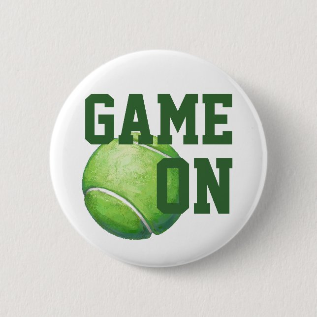 Tennis Ball 2 Inch Round Button (Front)
