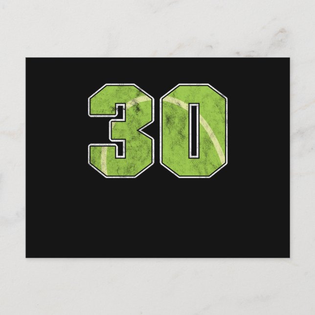 Tennis Ball 30 th Birthday Celebration Sports Gift Postcard (Front)