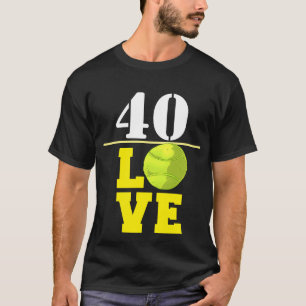 Tennis Ball 40e anniversaire avec amour T-Shirt