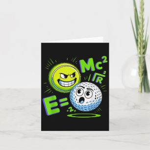Tennis Ball And Golf Ball Duo Math Card