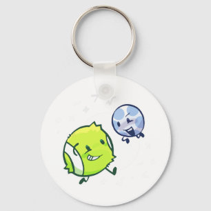 Tennis Ball And Golf Ball Duo Math Keychain