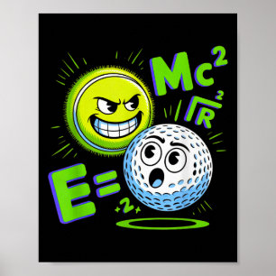 Tennis Ball And Golf Ball Duo Math Poster