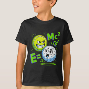 Tennis Ball And Golf Ball Duo Math T-Shirt