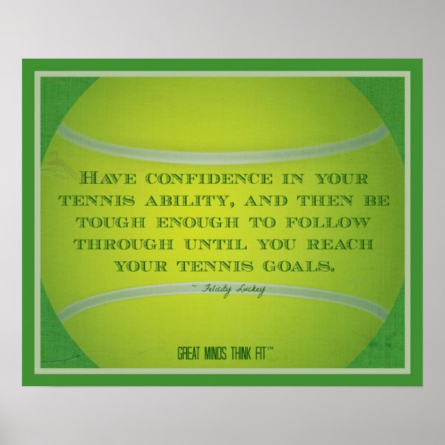 Tennis Ball and Quote 017 Poster (Front)