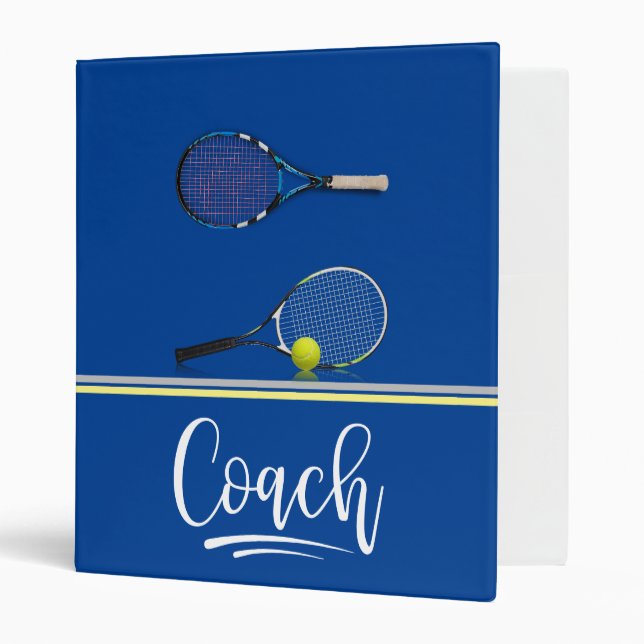 Tennis  ball and racket for coach binder (Front/Inside)