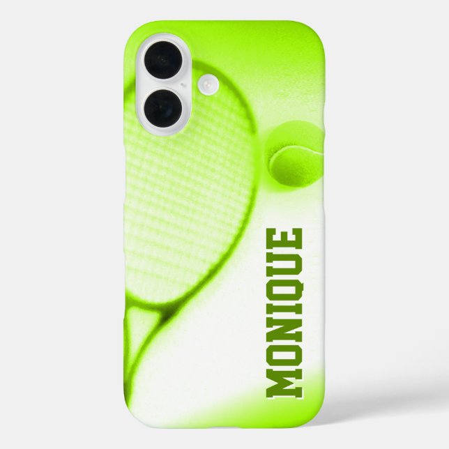 Tennis ball and racket sports green Case-Mate iPhone case (Back)