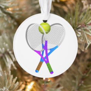 Tennis Ball and Rackets Ornament