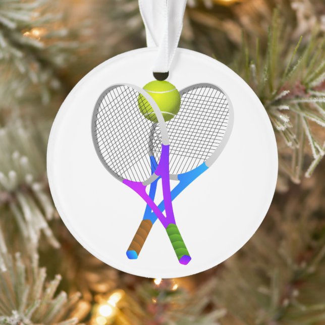 Tennis Ball and Rackets Ornament (Tree)